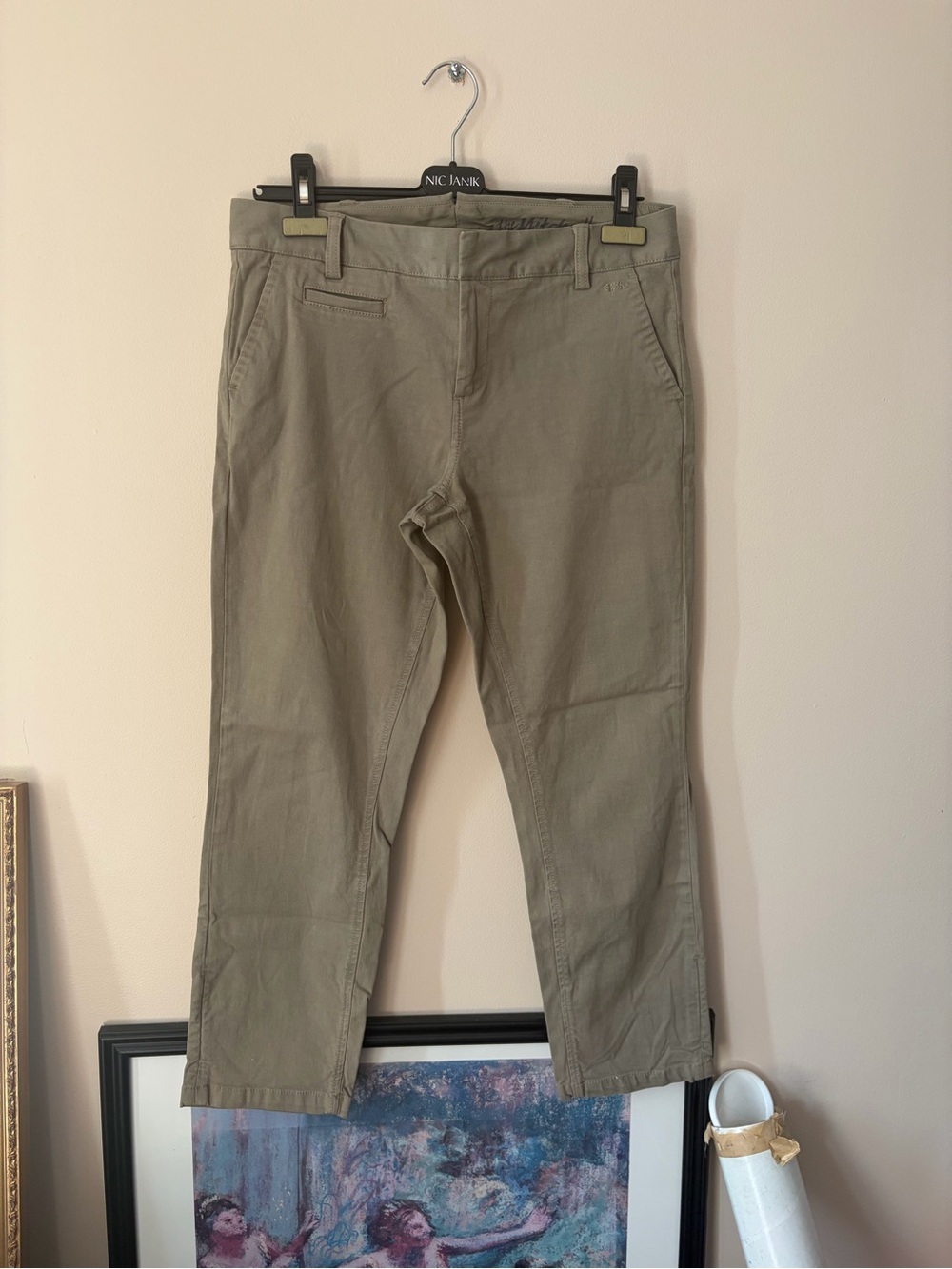 Ecru- +Zoe Olive Green Men's Pants